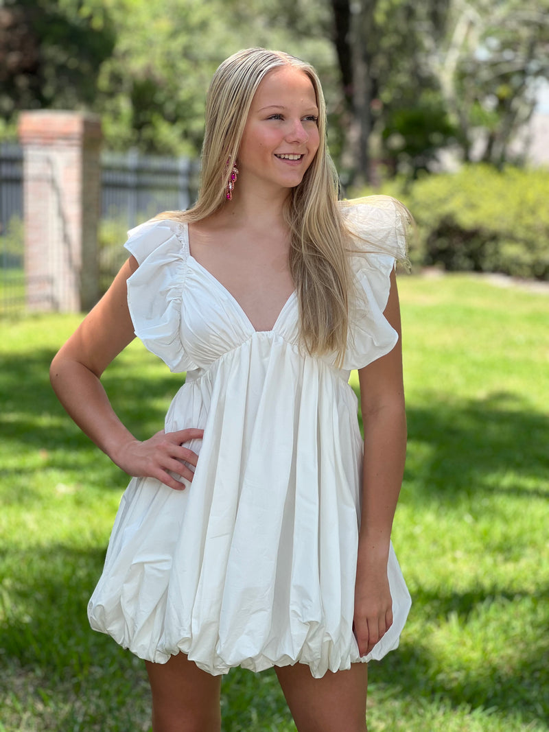 BY YOUR GRACE  //  Ivory Ruffle Bubble Dress