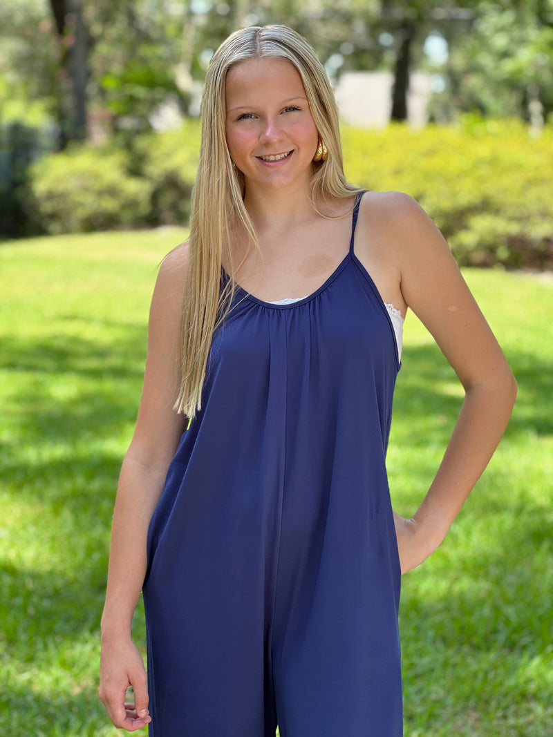 FAN ZONE  //  Comfy Navy Romper