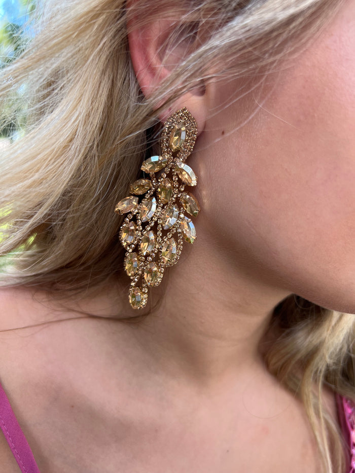 BOLD CITY Gold Chandelier Earrings