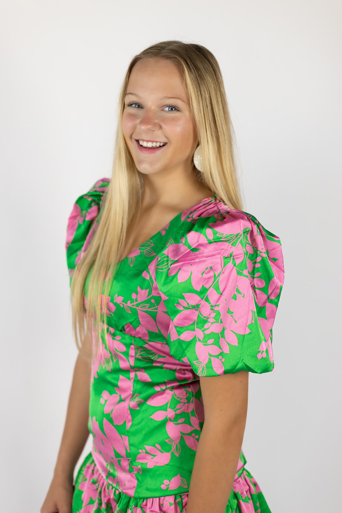 SWEET LITTLE SOMETHIN’  //  Pink & Green Floral Dress