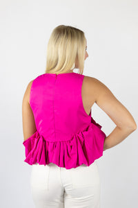 SET HIKE //  Hot Pink Ruched Top