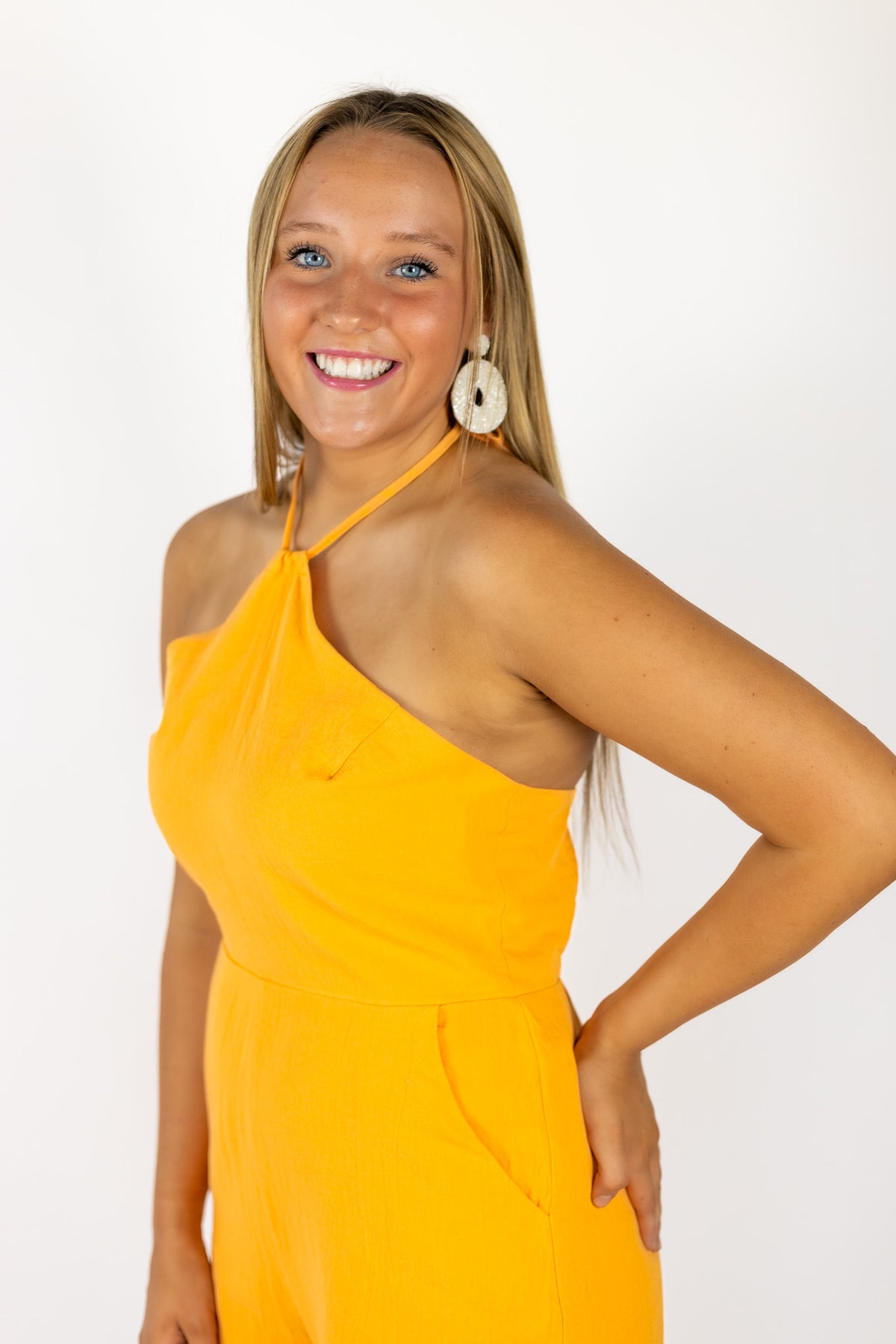 HUSTLE  //  Orange Halter Romper