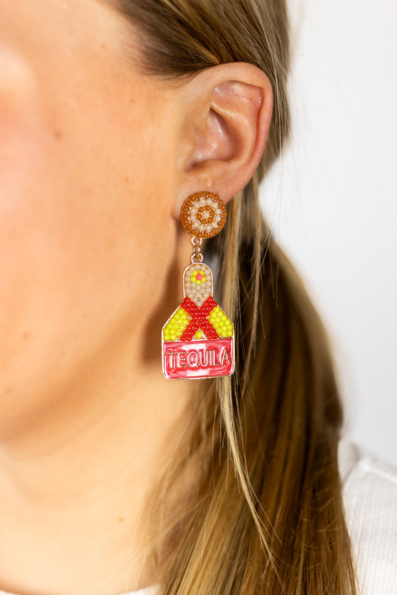 Bohemian Beaded Tequila Earrings