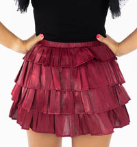 GAME ON //  Garnet Tiered Ruffle Skirt