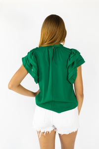 O-LINE  //  Emerald Green Blouse