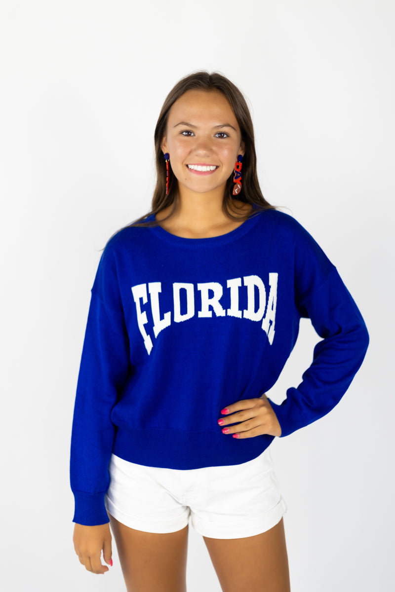 Royal Blue Sweater Cropped Light-weight