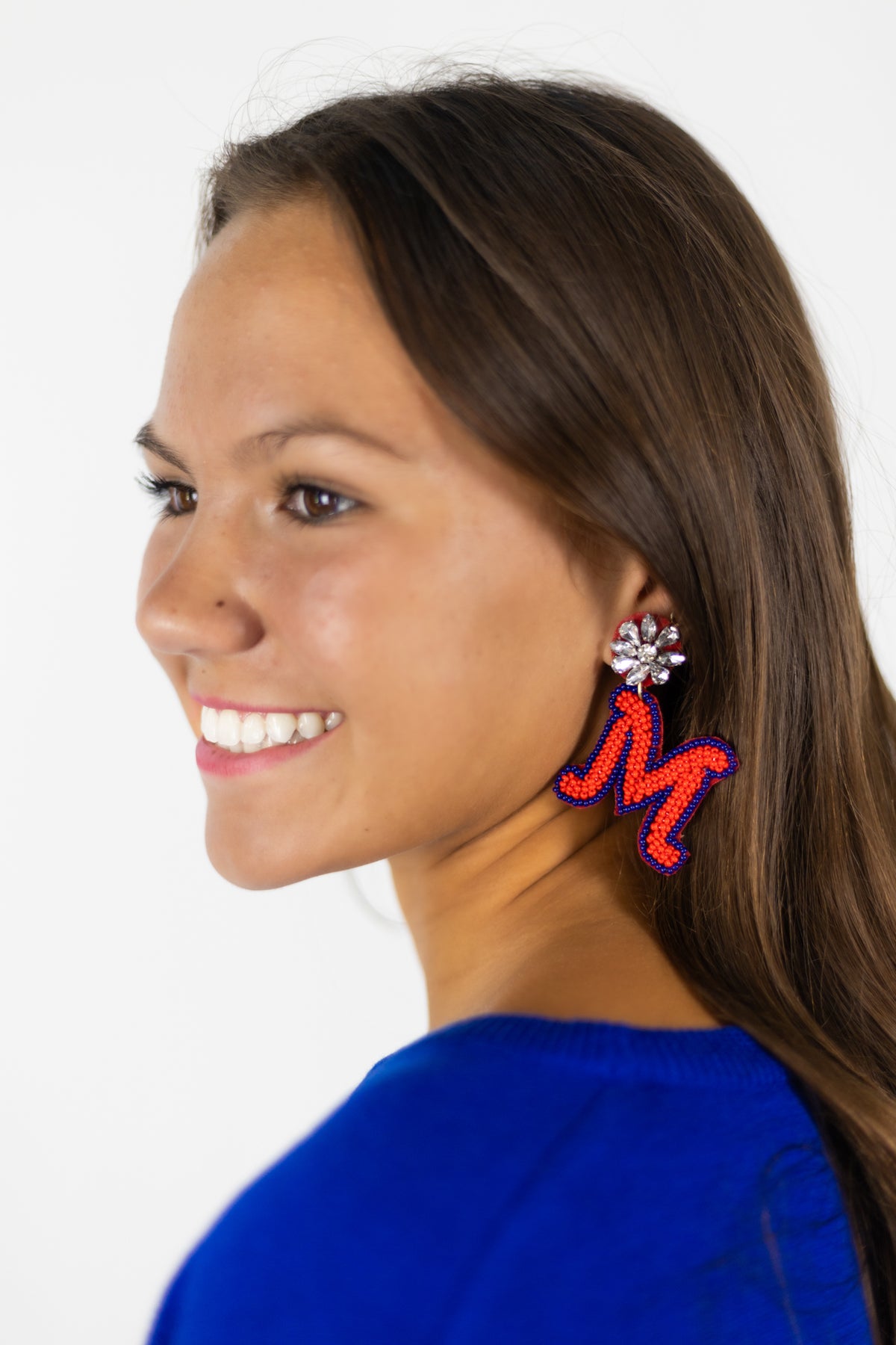 OLE MISS Beaded Earrings