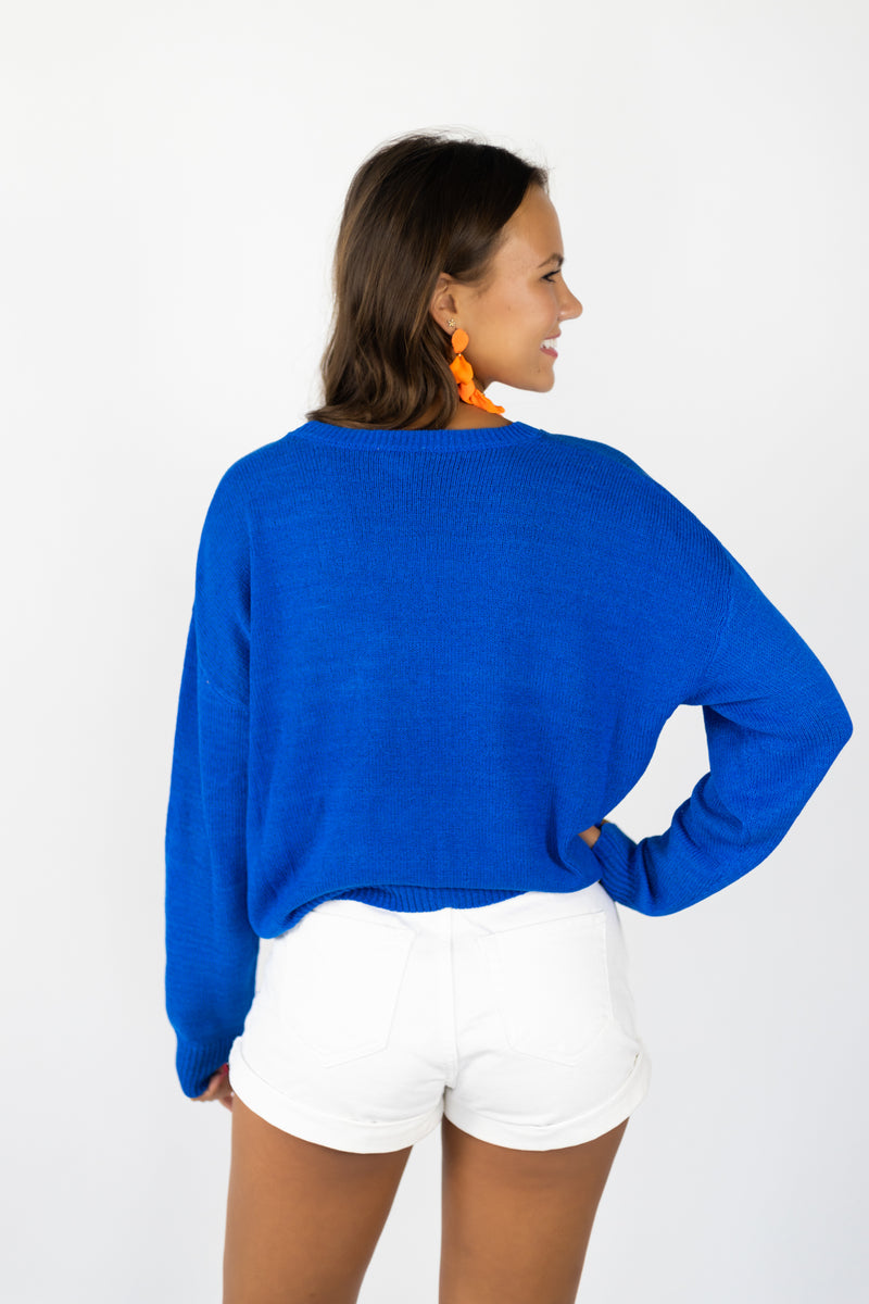 Fun FLORIDA crop sweater