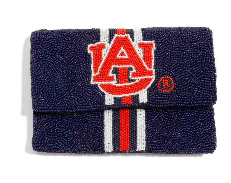 Auburn Beaded Crossbody Clutch