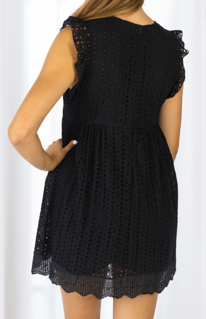 HURRICANE  //  Black eyelet dress